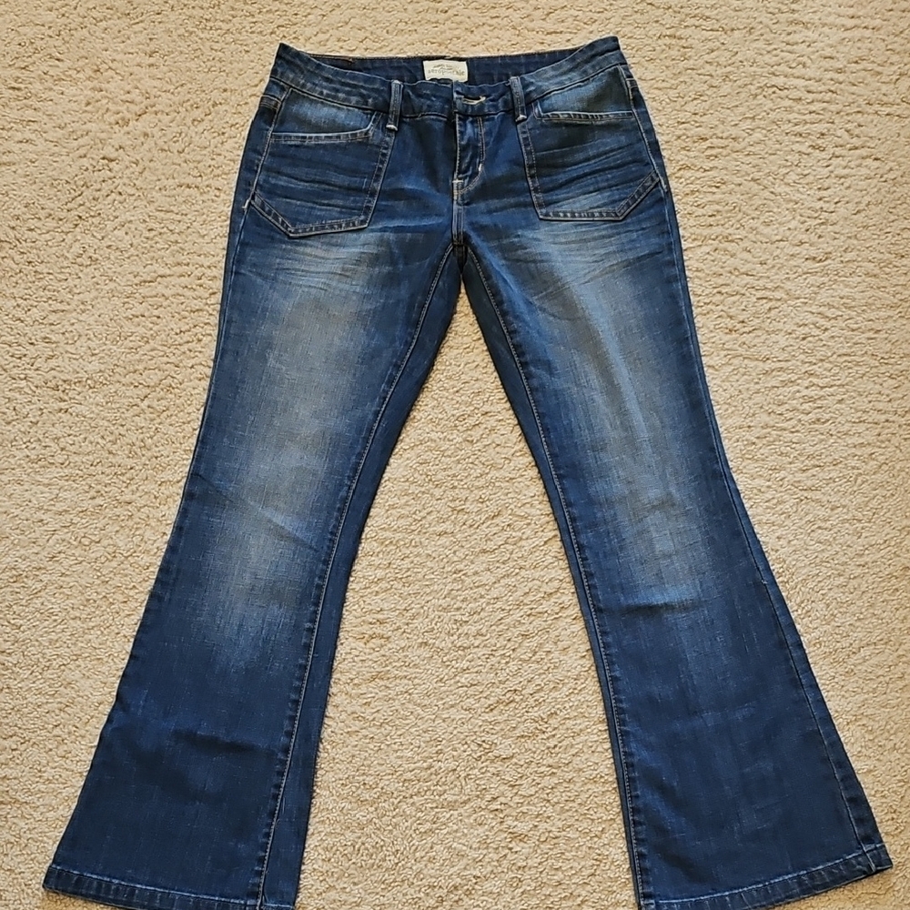Aeropostale Harley Flare Wide Leg Jeans Classic Blue